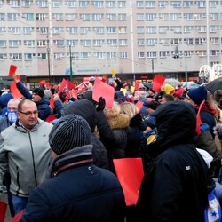 protest na rynku ws. sportu