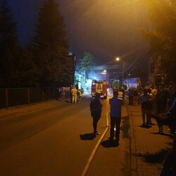 Pożar pustostanu w Bykowinie