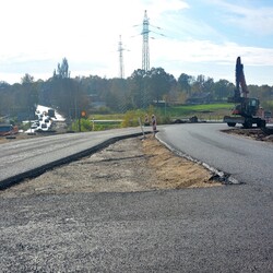 Postęp prac na placu budowy trasy N-S