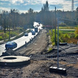Postęp prac na placu budowy trasy N-S