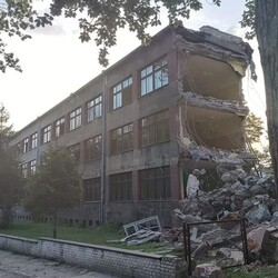 Rozbiórka starego budynku Szkoły Podstawowej nr 17