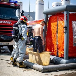 Wspólne działania służb ratunkowych w Rudzie Śląskiej