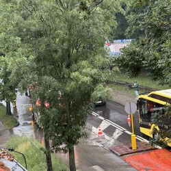 Ulewy sparaliżowały Rudę Śląską. Zalane ulice i utrudnienia