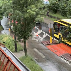 Ulewy sparaliżowały Rudę Śląską. Zalane ulice i utrudnienia