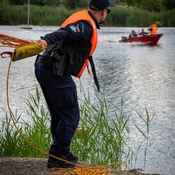 Służby ratunkowe ćwiczyły nad stawem Kokotek