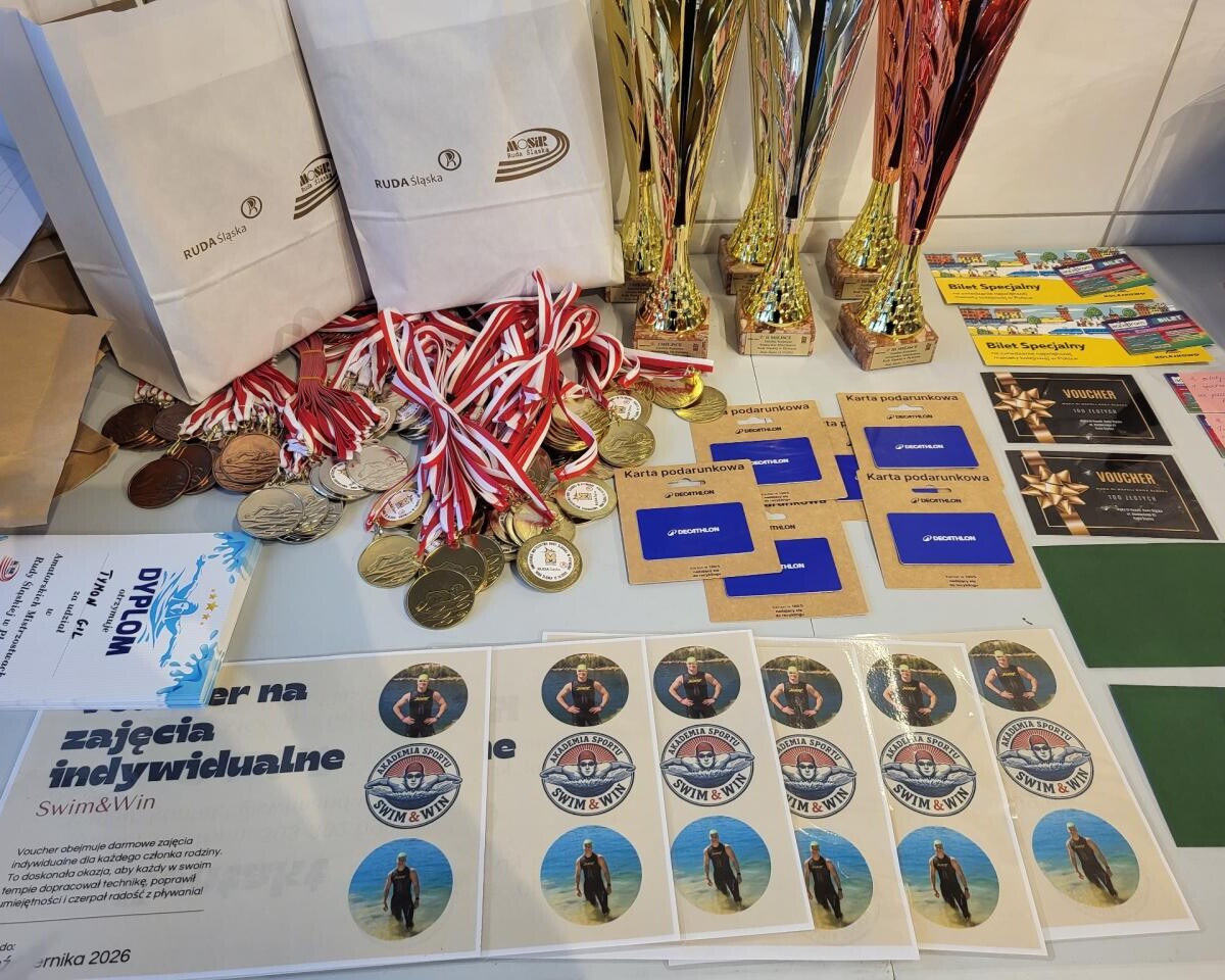 Amatorskie i Otwarte Mistrzostwa Rudy Śląskiej w Pływaniu zgromadziły 250 uczestników / fot. MOSiR
