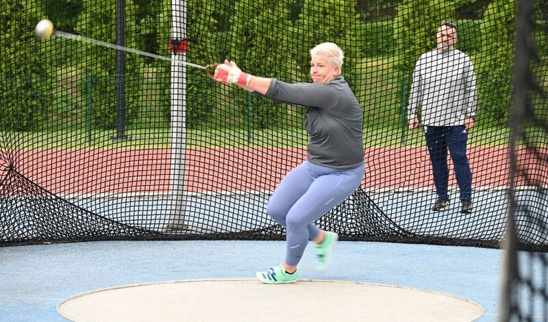Anita Włodarczyk trenuje na rudzkim stadionie!