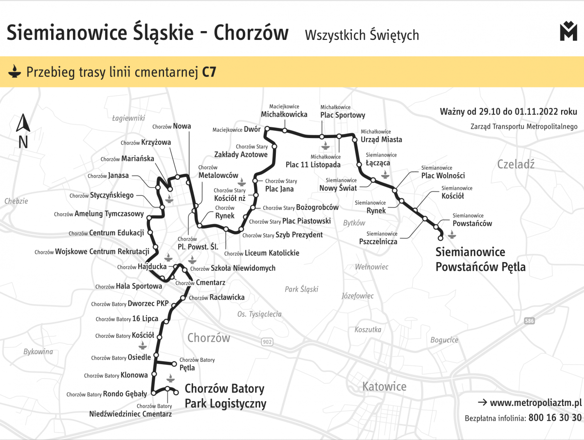 Zarząd Transportu Metropolitalnego ułatwi dojazdy na cmentarze. Największymi udogodnieniami będą specjalne linie autobusowe oraz umożliwienie 1 listopada bezpłatnego korzystania z komunikacji miejskiej.