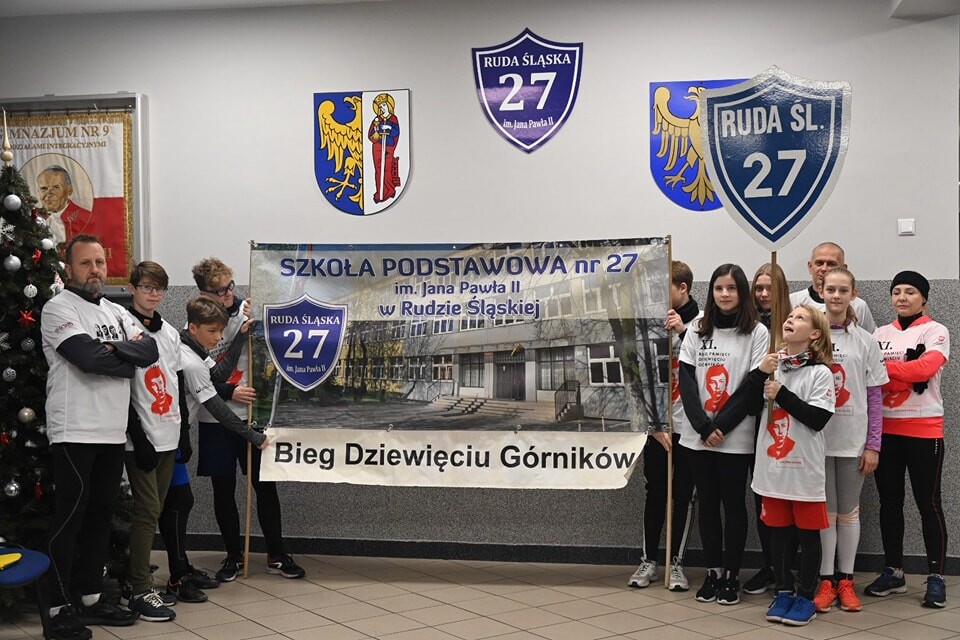 XI Bieg Dziewięciu Górników/ fot. FB Michał Pierończyk, FB SPS 15, FB SP 27, FB ZS nr 5