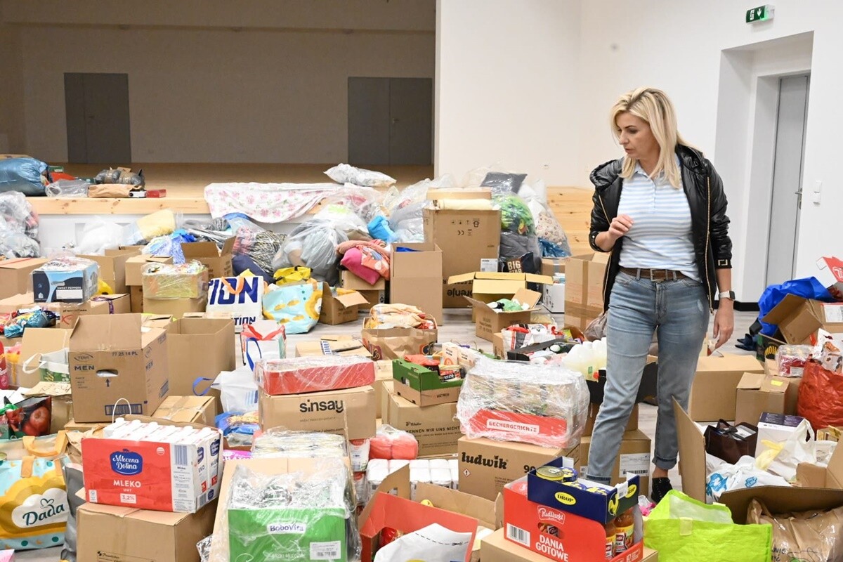 Dary dla powodzian w Grodkowie. / fot. UM Ruda Śląska