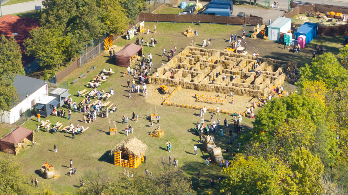 Farma Dyniowa w Rudzie Śląskiej w końcu otwarta! / fot. Dron Ruda - Krzysztof Faber