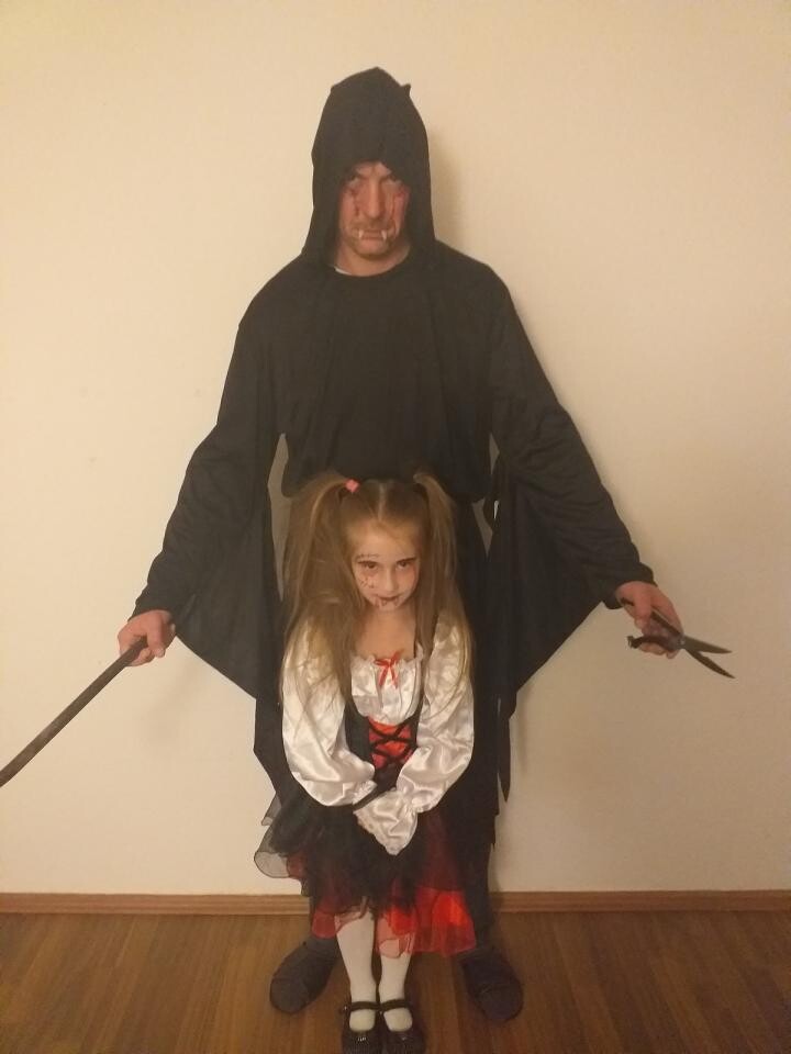Amelka z tatą Dawidem ❤️ Halloween 2019