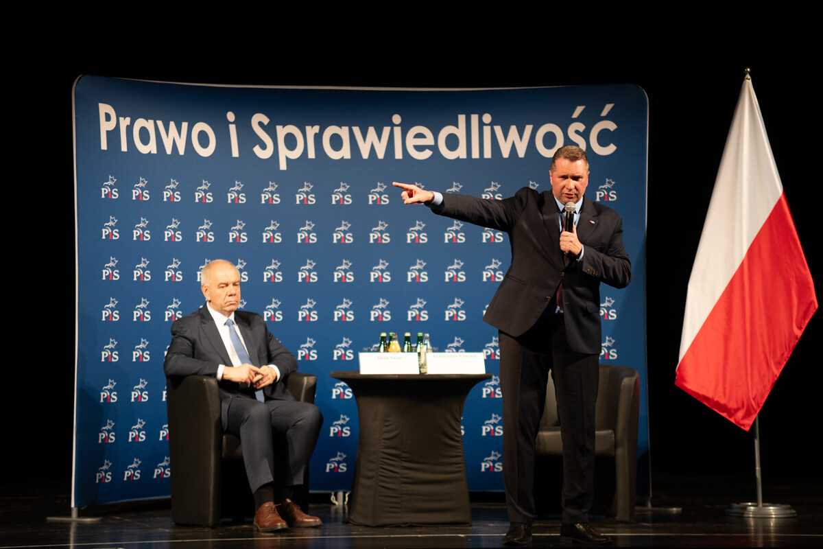 Jacek Sasin i Przemysław Czarnek w Rudzie Śląskiej.