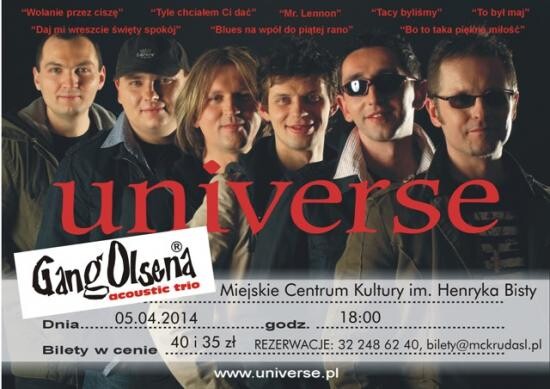 Koncert zespołów Universe i Gang Olsena