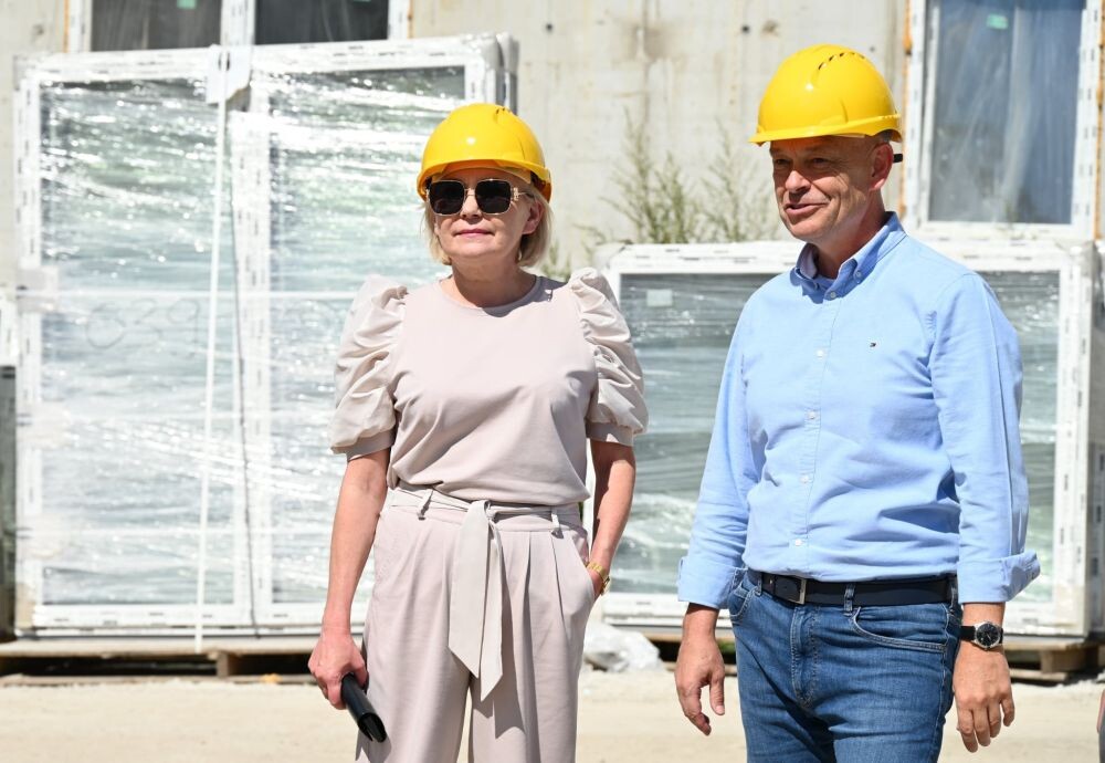 Trwa budowa mieszkań przy ulicy Ziętka. Wizyta na placu budowy/fot. FB Aleksandra Skowronek