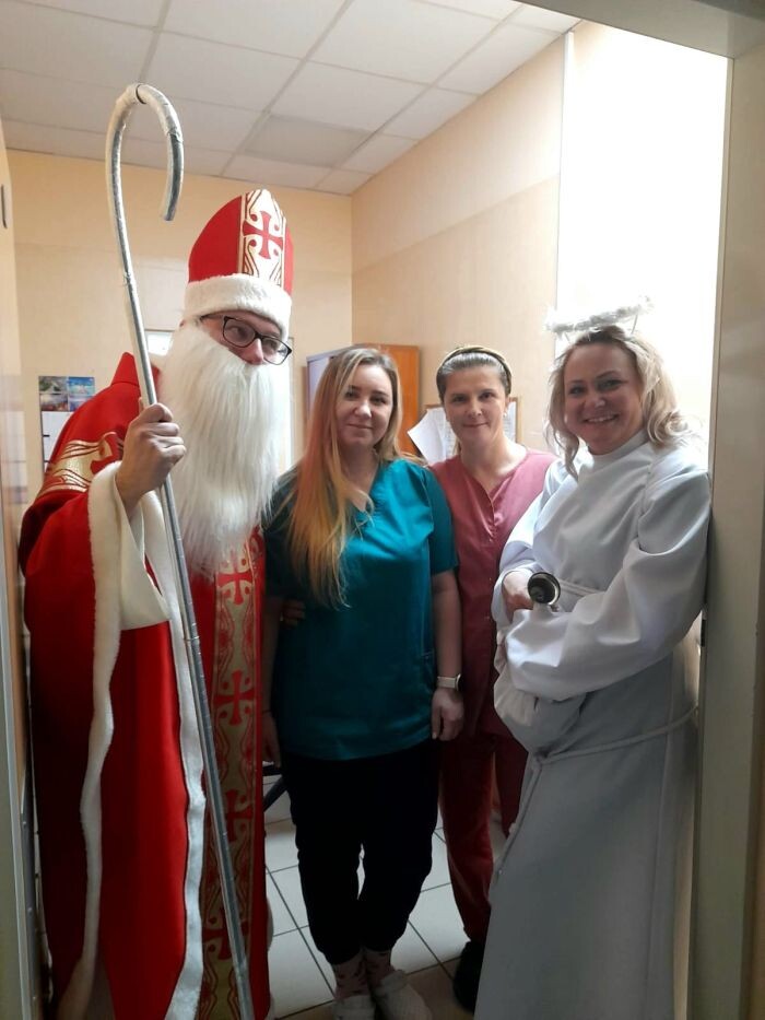 Mikołaj odwiedził Szpital Miejski/fot. Szpital Miejski w Rudzie Śląskiej