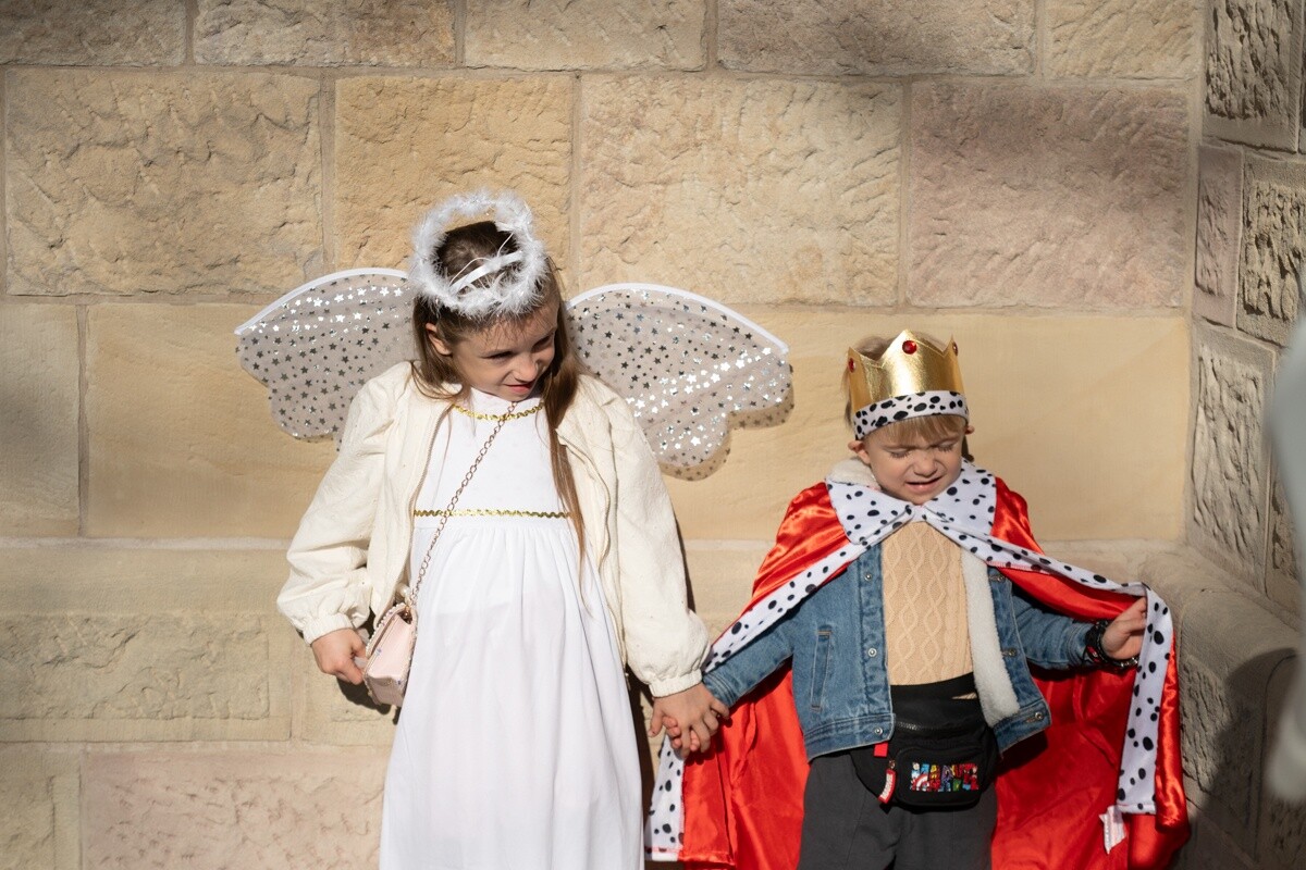 Najmłodsi mieszkańcy Kochłowic wyjątkowo uczcili Uroczystość Wszystkich Świętych. / fot. Marek Faber