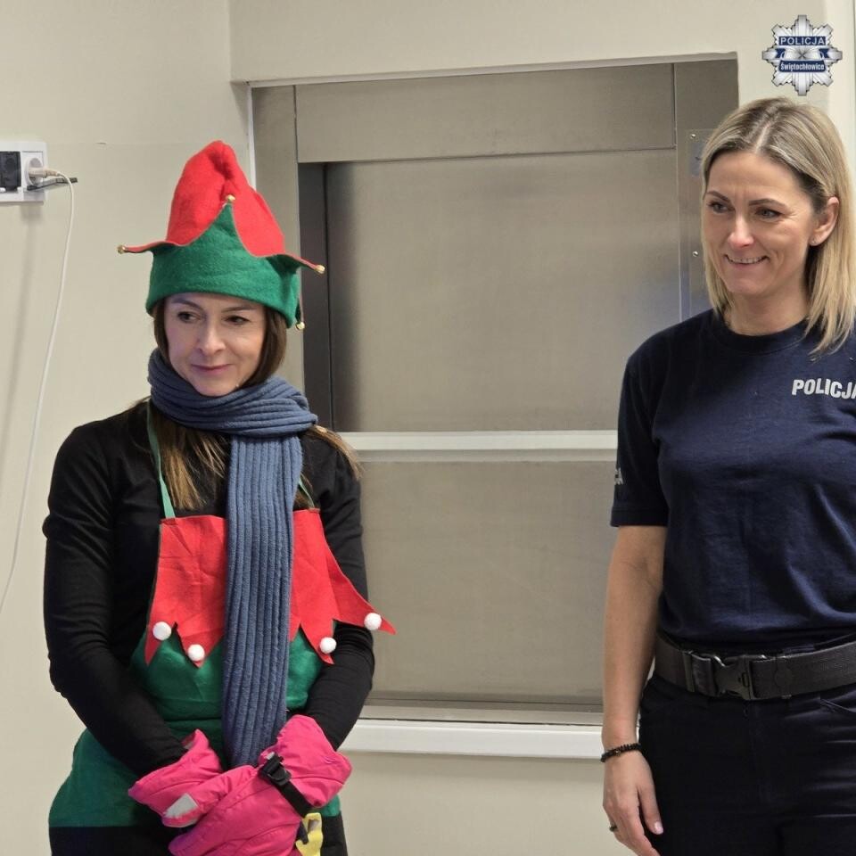 Zimowe bezpieczeństwo – spotkanie policji z dziećmi w Przedszkolu nr 4 / fot. KMP Świętochłowice