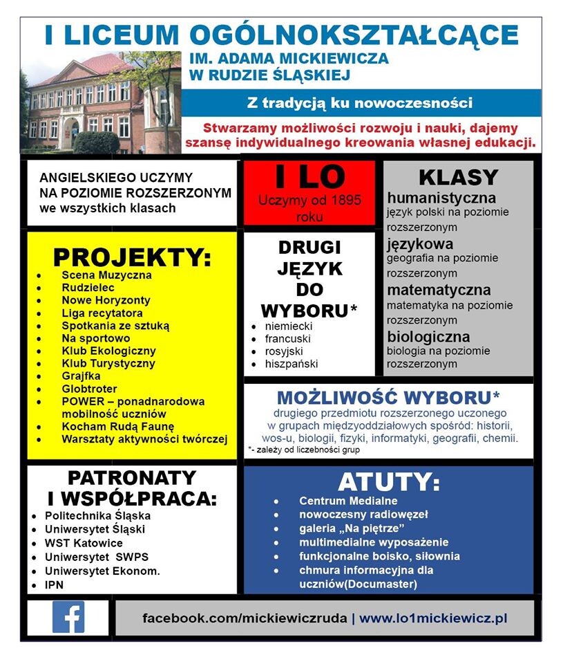 Co roku Giełda Szkół Ponadpodstawowych, organizowana w hali MOSiR w Halembie, pomaga wybrać absolwentom dalszą ścieżkę edukacji. Jednak w tym roku ze względu na wprowadzony stan epidemii, z ofertą edukacyjną rudzkich szkół można zapoznać się w wersji elektronicznej, a także dzwoniąc do danej szkoły w celu uzyskania szczegółowych informacji.