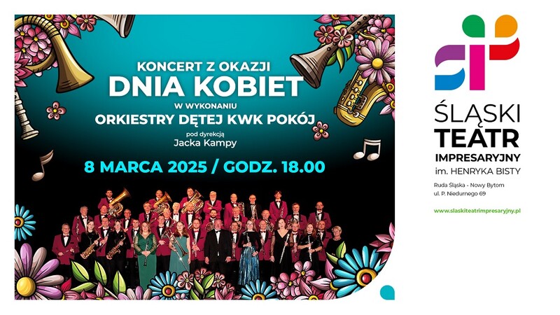 Orkiestra Dęta KWK Pokój i gwiazdy muzyki na Dzień Kobiet w Rudzie Śląskiej