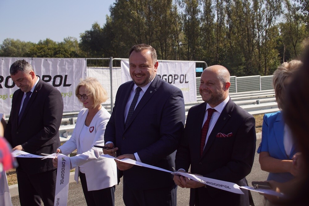 Otwarcie kolejnego odcinka trasy N-S w Rudzie Śląskiej.