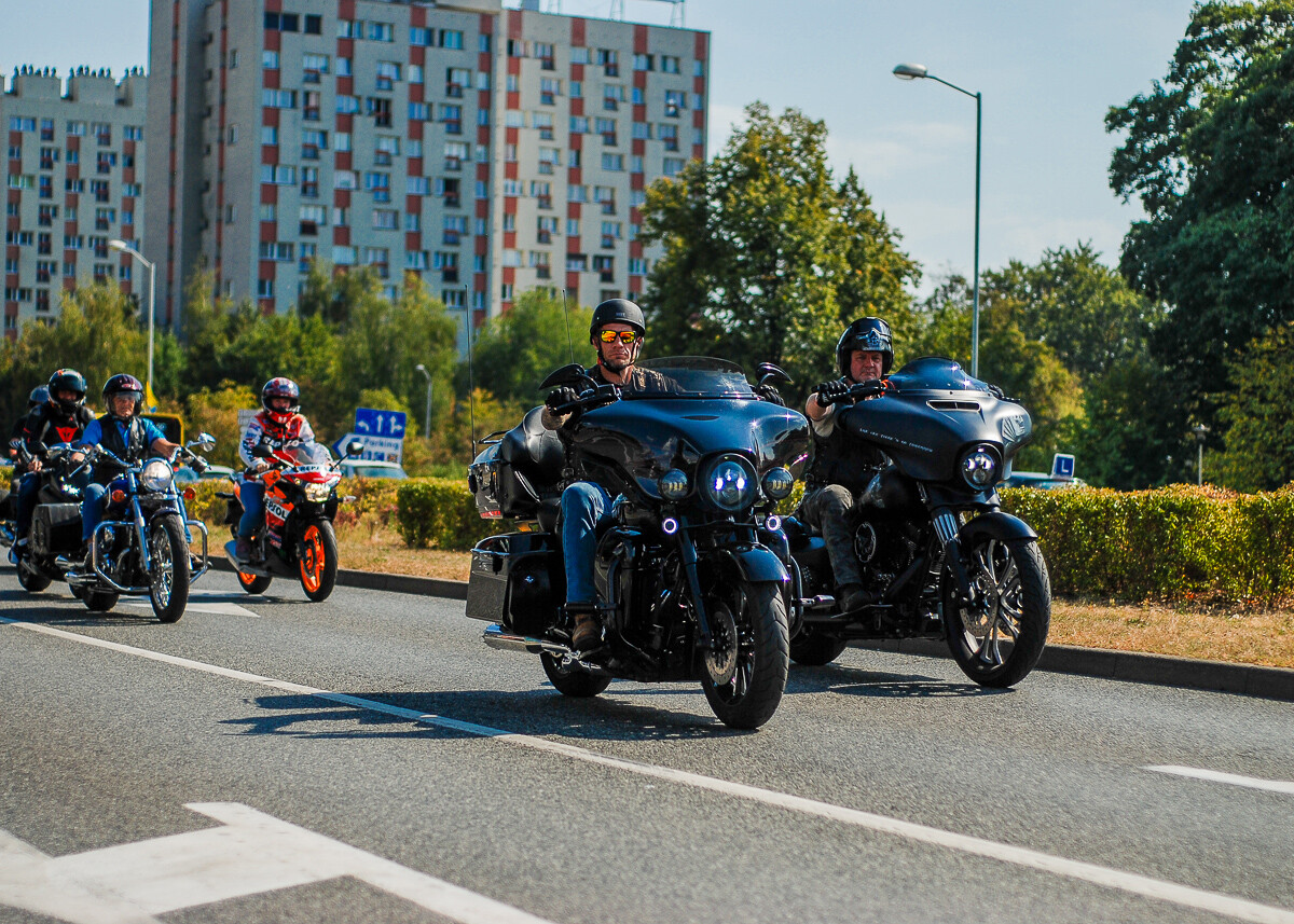Parada motocykli na zakończenie lata w Katowicach. / fot. Krzysztof Chmielewski