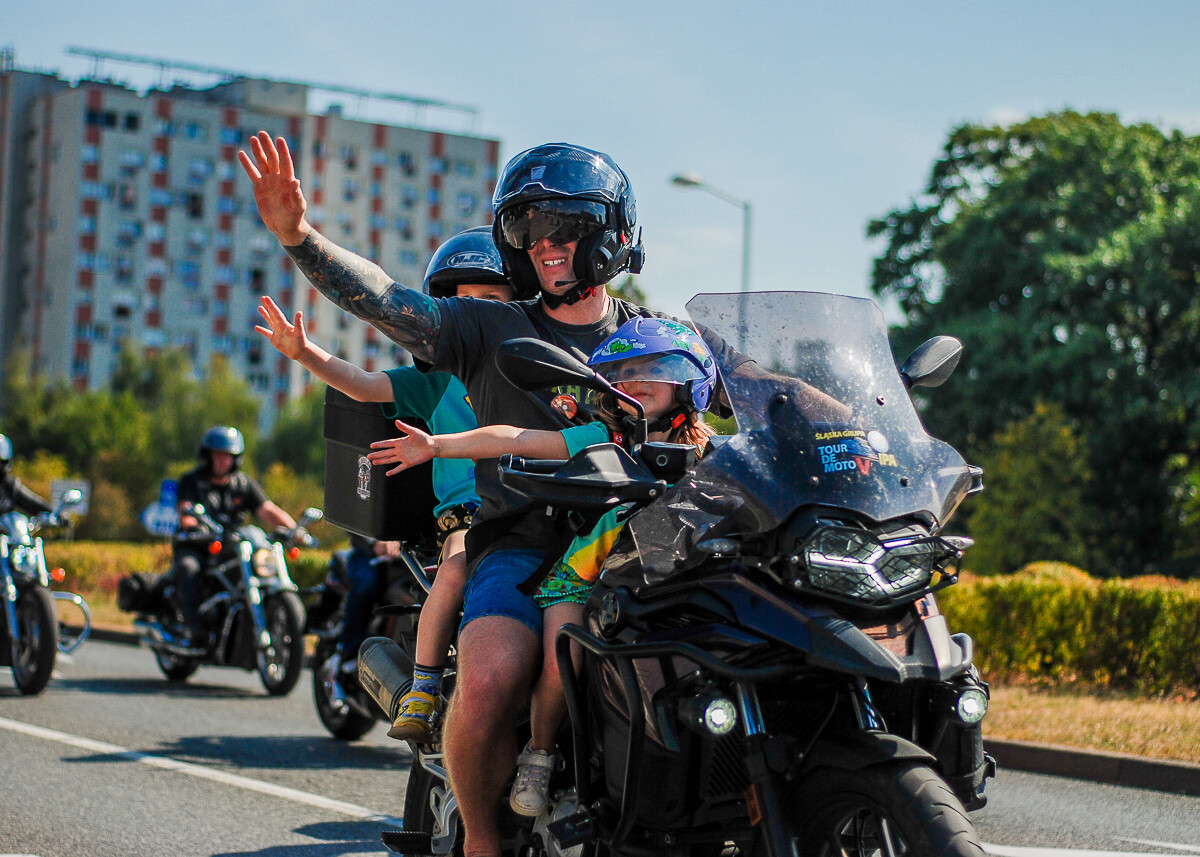 Parada motocykli na zakończenie lata w Katowicach. / fot. Krzysztof Chmielewski
