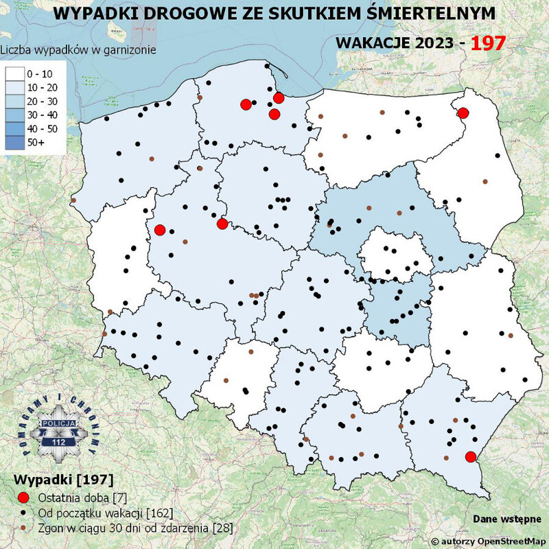 Policyjna mapa wypadków drogowych ze skutkiem śmiertelnym. Ruszyła kolejna edycja projektu