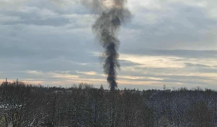 Pożar altany na ogródkach działkowych w Halembie