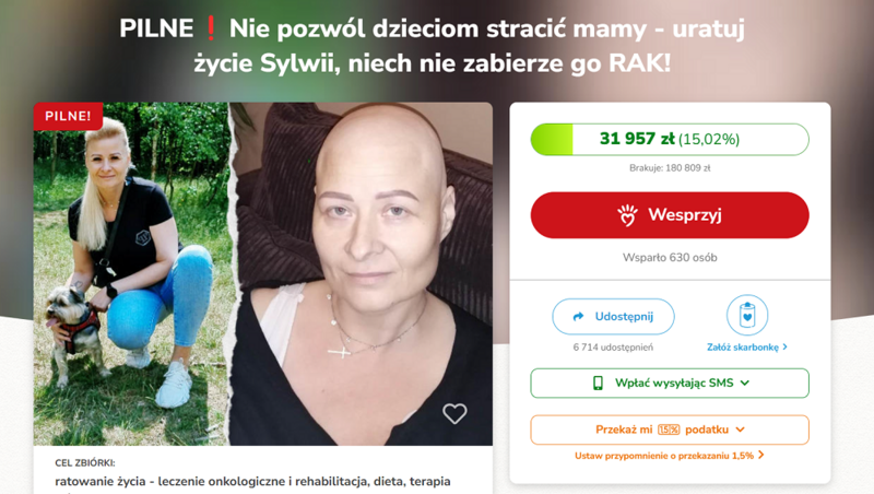 Pracowała jako opiekunka osób niepełnosprawnych. Dzisiaj sama potrzebuje pomocy