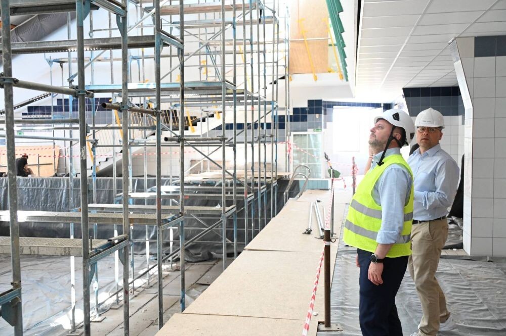 Prace na basenie krytym w Rudzie idą zgodnie z planem!/fot. FB Michał Pierończyk