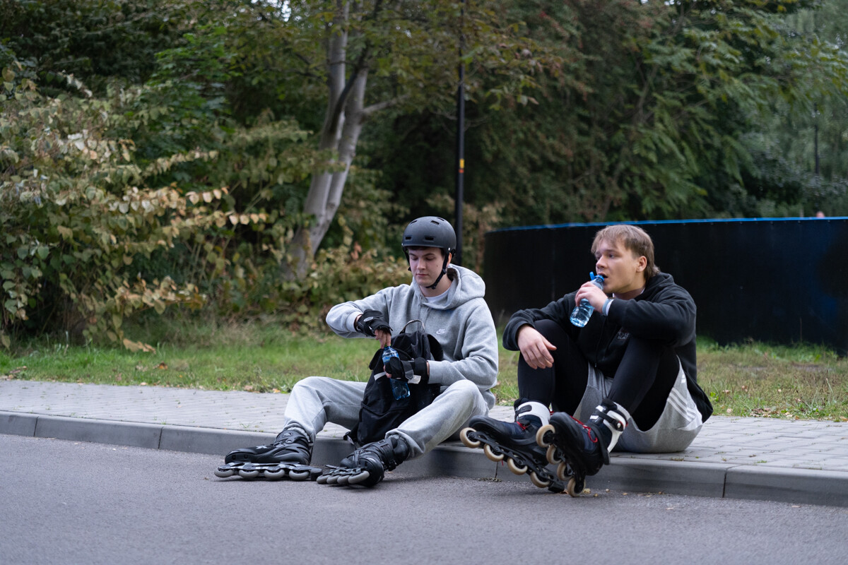 Rolkarze podbili Rudę Śląską! Nocny przejazd pełen świateł i muzyki. / fot. Marek Faber