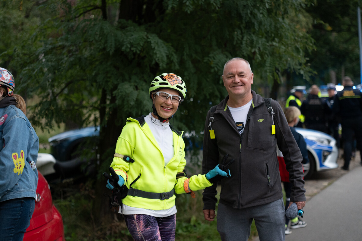 Rolkarze podbili Rudę Śląską! Nocny przejazd pełen świateł i muzyki. / fot. Marek Faber