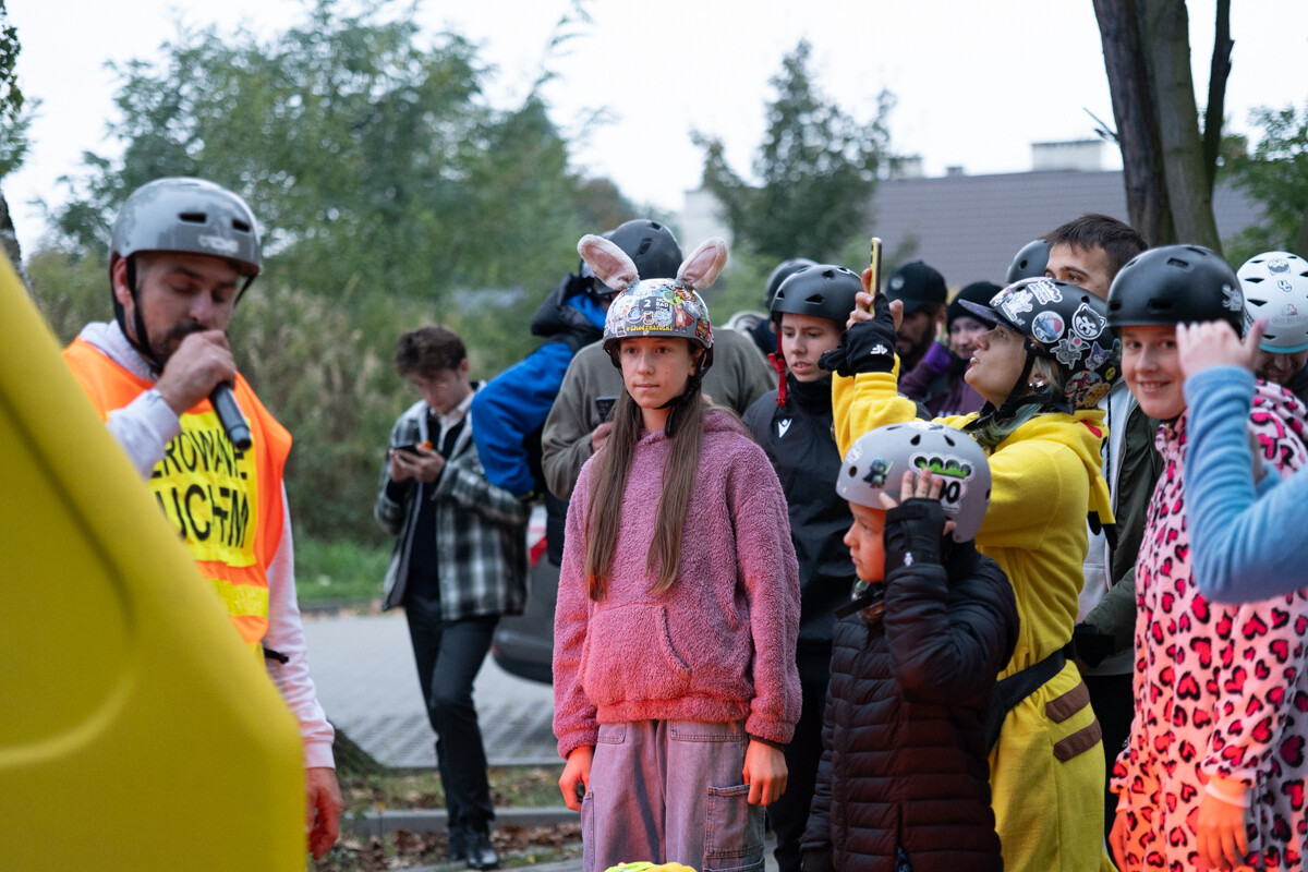 Rolkarze podbili Rudę Śląską! Nocny przejazd pełen świateł i muzyki. / fot. Marek Faber