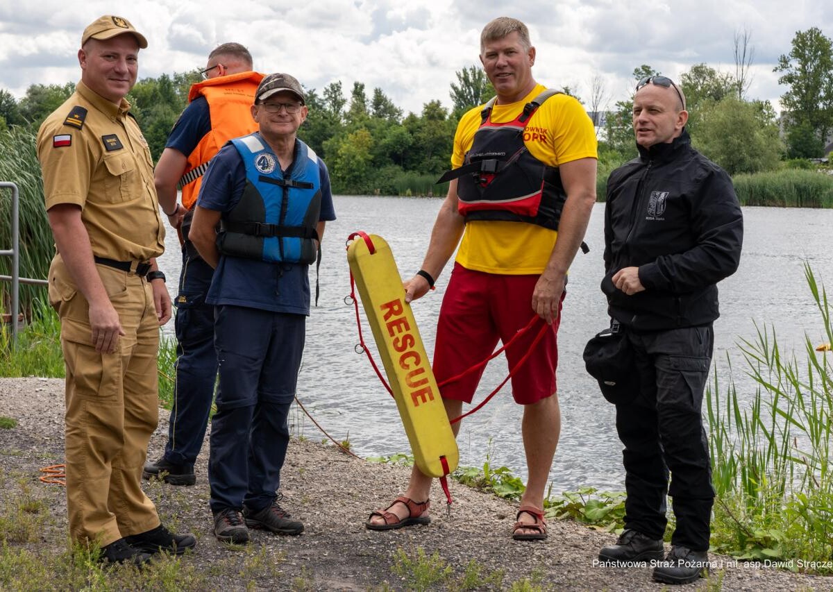 Ćwiczenia ratownictwa wodnego w Rudzie Śląskiej / fot. mł. asp. mgr Dawid Strączek