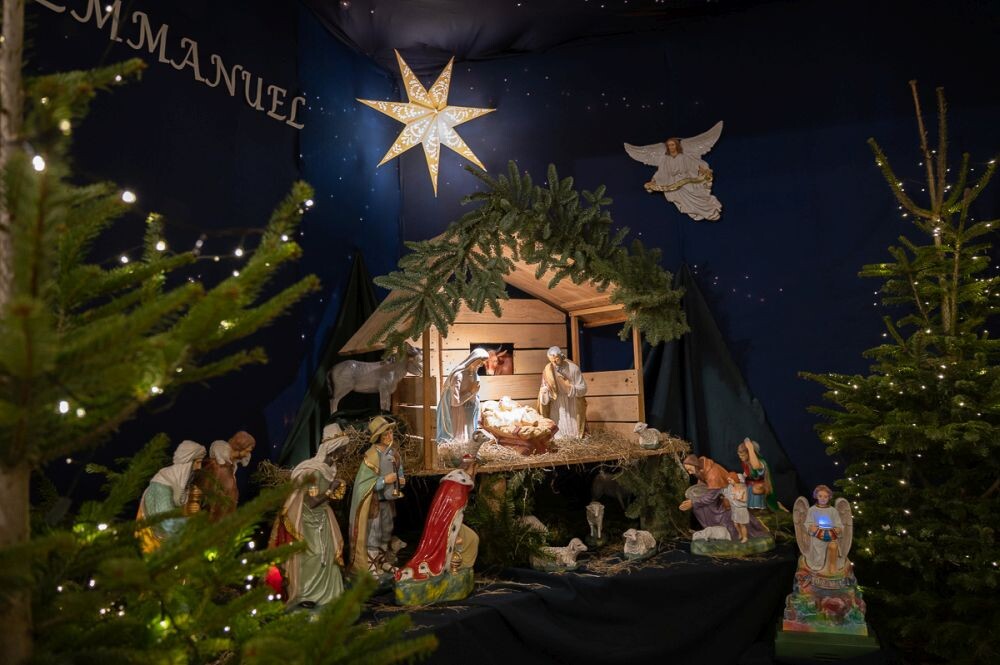 Stajenka bożonarodzeniowa w parafii Najświętszego Serca Pana Jezusa w Bykowinie/fot. Magdalena Ruda