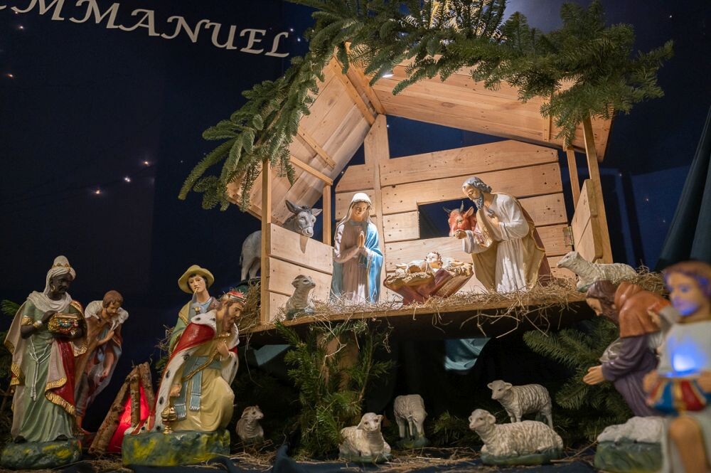 Stajenka bożonarodzeniowa w parafii Najświętszego Serca Pana Jezusa w Bykowinie/fot. Magdalena Ruda
