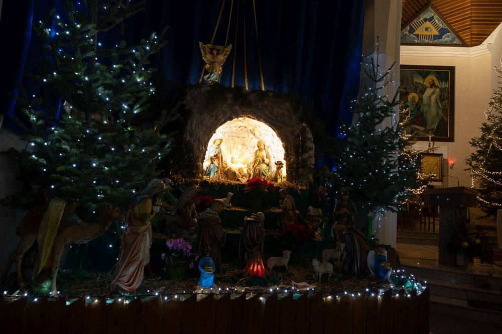 Stajenka bożonarodzeniowa w parafii św. Marii Magdaleny w Bielszowicach/fot. Magdalena Ruda
