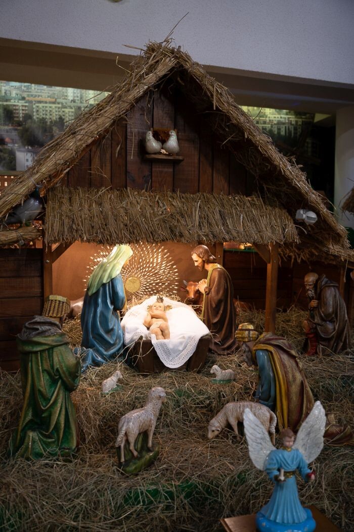 Stajenka bożonarodzeniowa w parafii św. Barbary w Bykowinie/fot. Magdalena Ruda