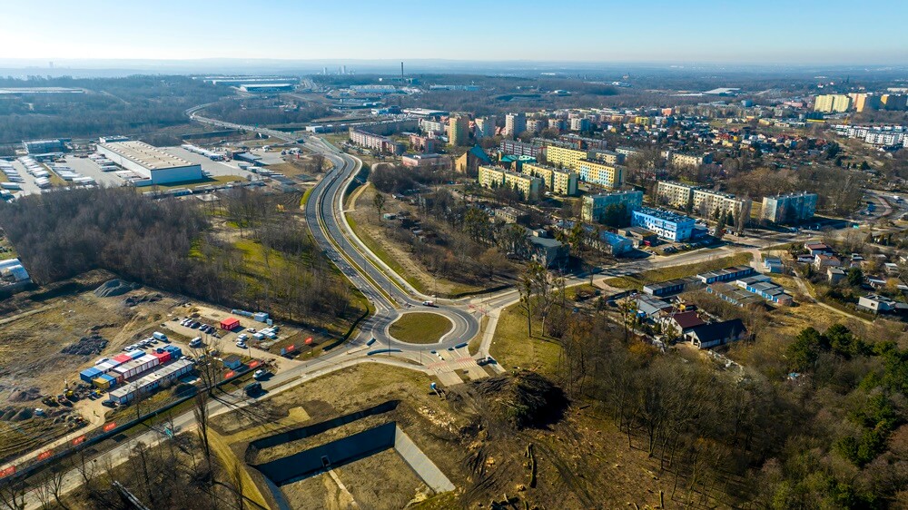 Trasa N-S w kierunku północnym otwarta. / fot. Krzysztof Faber DronRuda.pl 