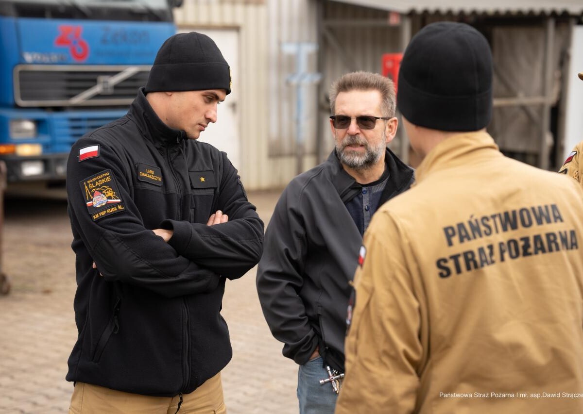 Ćwiczenia obiektowe strażaków z JRG Ruda Śląska w zakładzie ZEKON przy ul. Szyb Walenty / fot. KM PSP Ruda Śląska