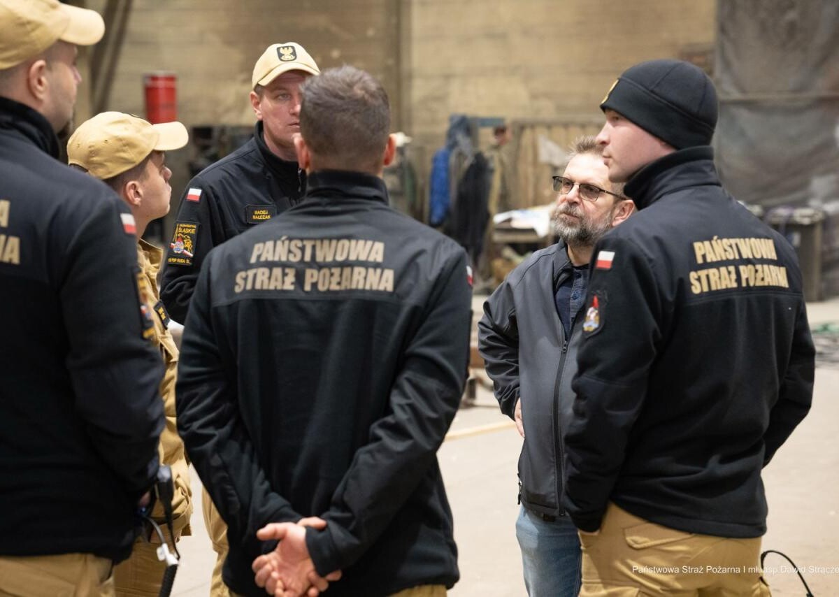 Ćwiczenia obiektowe strażaków z JRG Ruda Śląska w zakładzie ZEKON przy ul. Szyb Walenty / fot. KM PSP Ruda Śląska