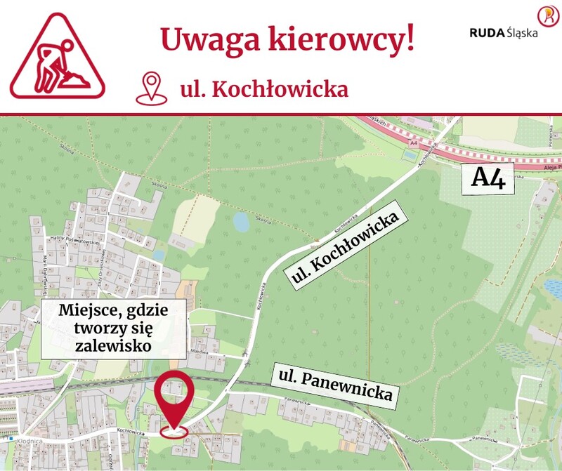 Uwaga! Niebezpieczne zalewisko na ul. Kochłowickiej