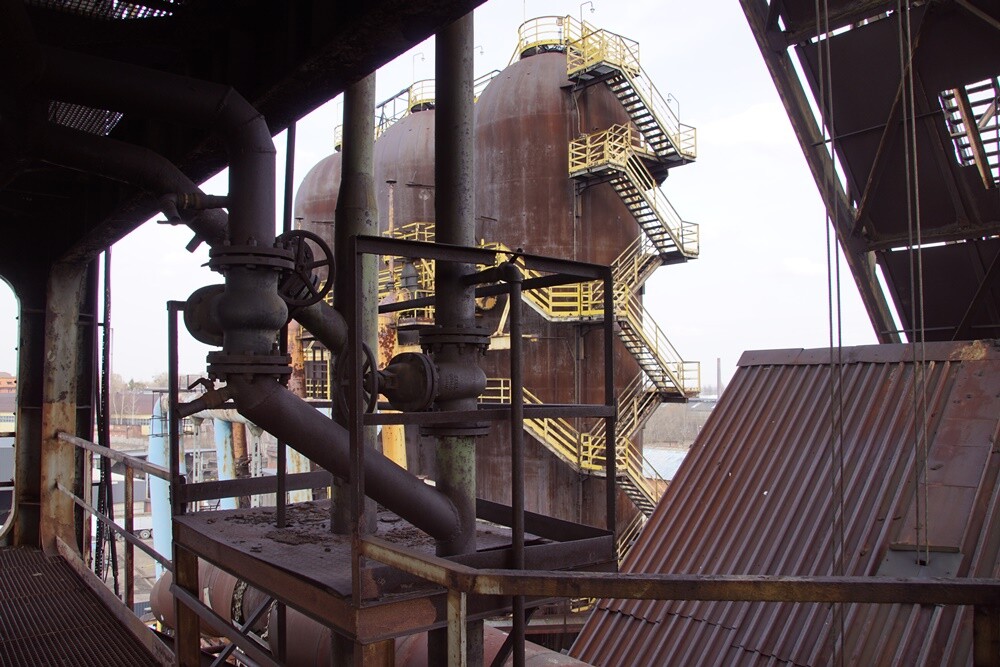 Wielki Piec Huty Pokój przed renowacją.