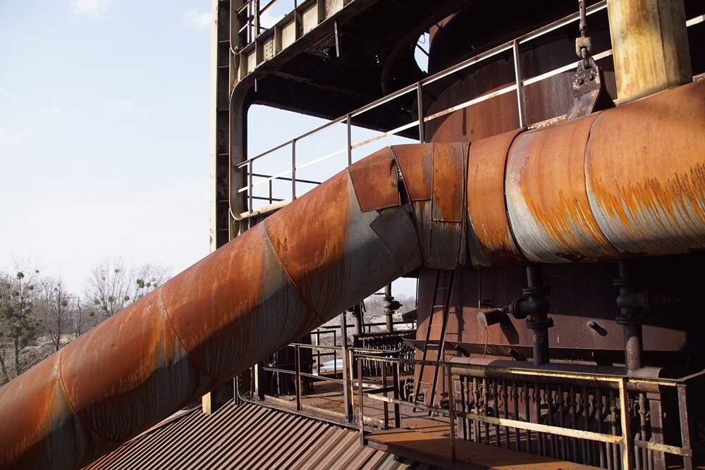 Wielki Piec Huty Pokój przed renowacją.