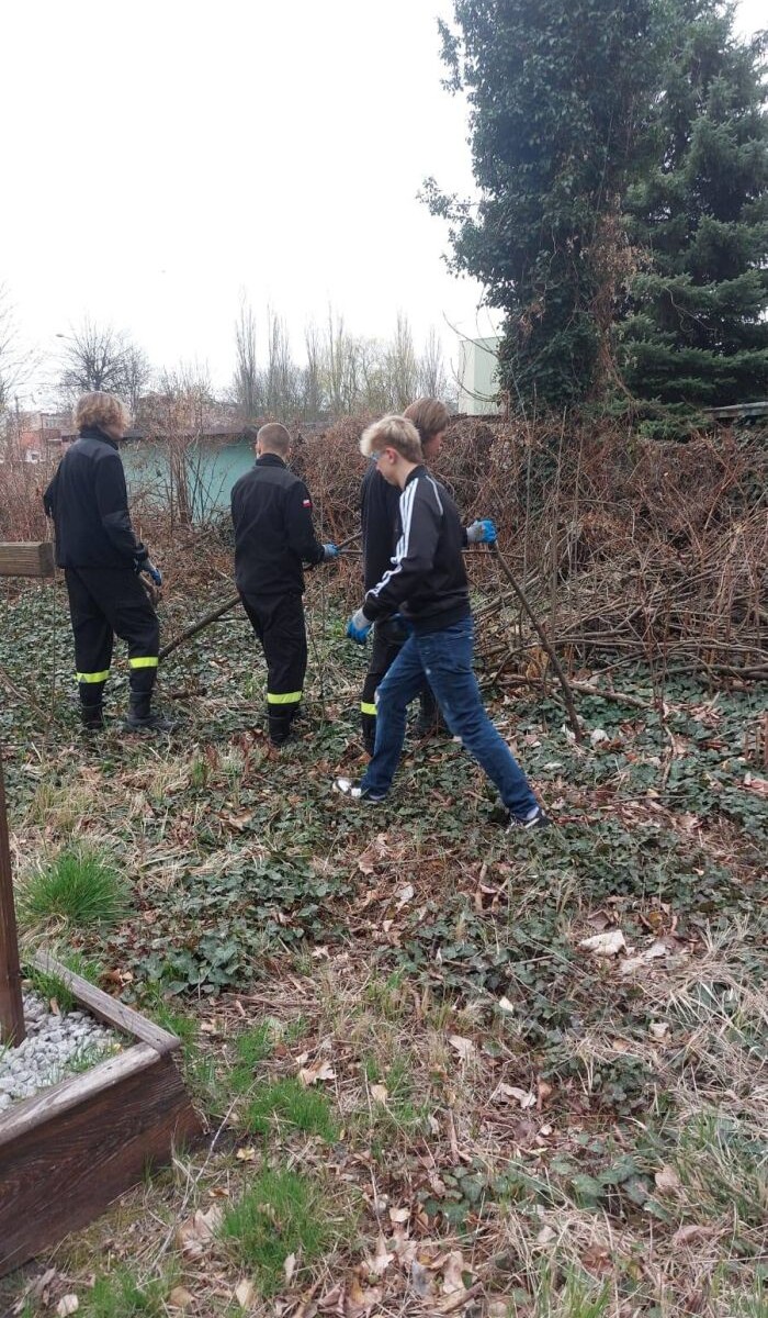 Społecznicy i uczniowie wysprzątali zabytkowy cmentarz parafialny w Orzegowie/fot. Towarzystwo Miłośników Orzegowa