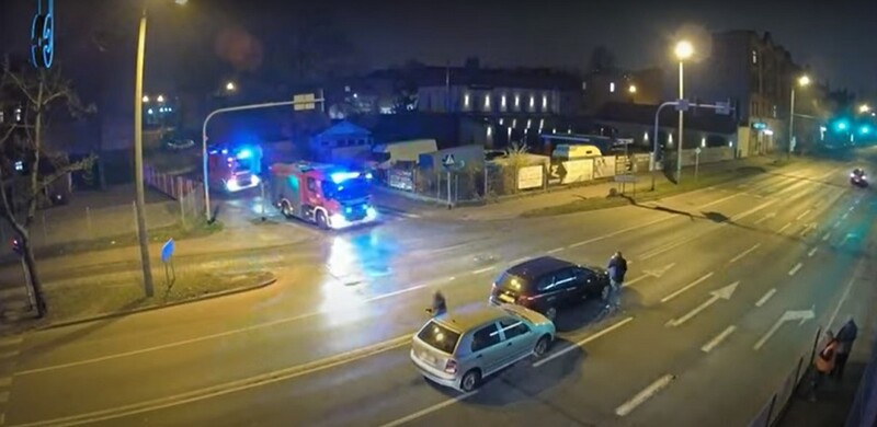 Wirek: Na ul. 1 Maja doszło do niegroźnej kolizji. Zobaczcie nagranie [WIDEO]