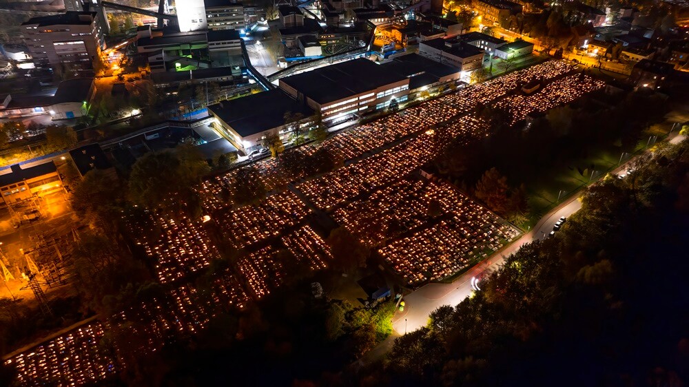 Wszystkich Świętych. / fot. Krzysztof Faber - DronRuda