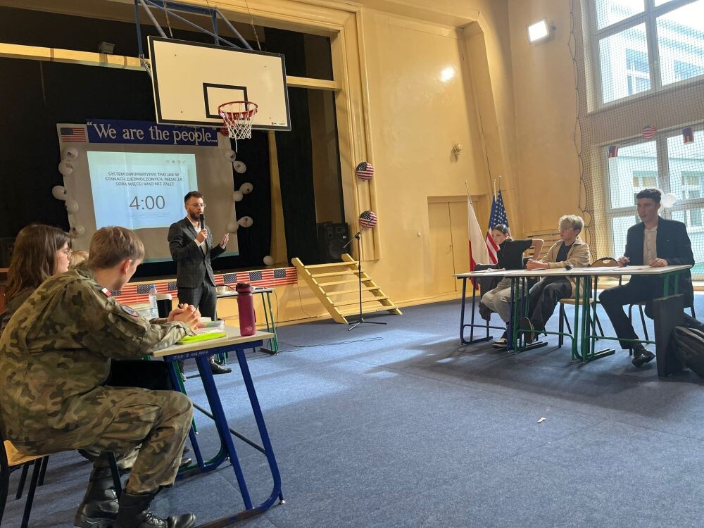 Prawybory prezydenta USA w IV LO im. HC Hoovera/fot. IV LO, FB Michał Pierończyk