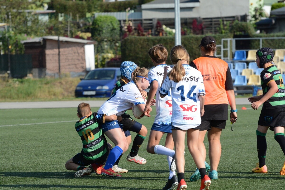 W sobotę na Burloch Arenie wystąpiło ponad 100 zawodników w ramach jedenastej edycji śląskiego turnieju w rugby dla dzieci. / fot. Marek Faber